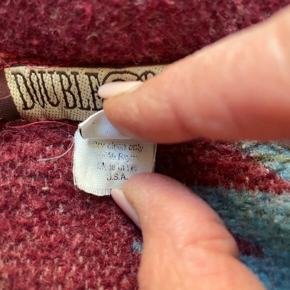 Double D Ranch Jacket Womens Large Oversize Vintage 90s Aztec Western Car Coat - Picture 14 of 16